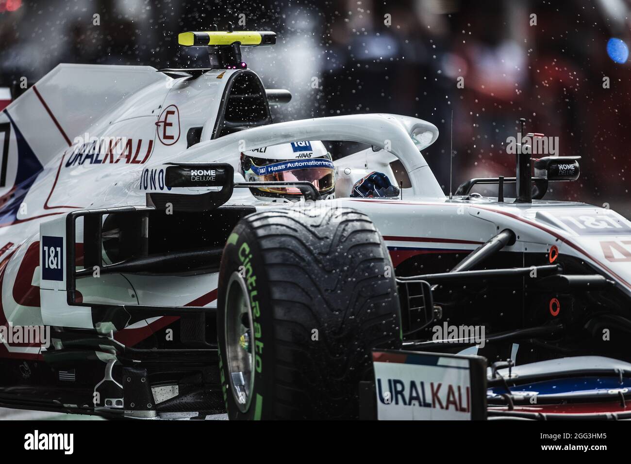 Spa-Francorchamps, Belgique. 28 août 2021. Mick Schumacher (GER) Haas VF-21. Grand Prix de Belgique, samedi 28 août 2021. Spa-Francorchamps, Belgique. Crédit : James Moy/Alay Live News Banque D'Images