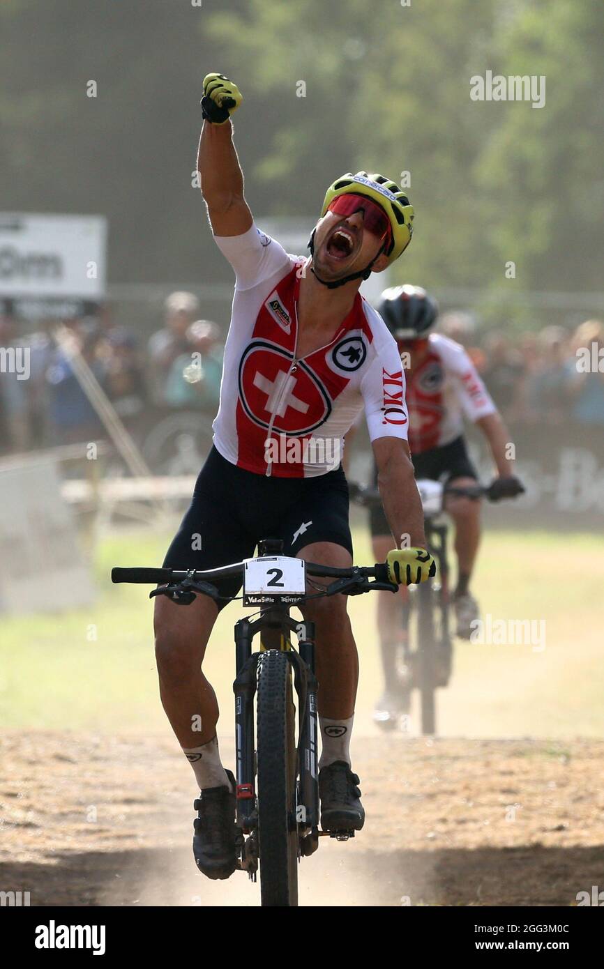 UCI 2021 Mountain Bike Cross Country Championships à Commezzadura le 28  août 2021. Hommes Elite Olympic, Nino Schurter (SUI Photo Stock - Alamy
