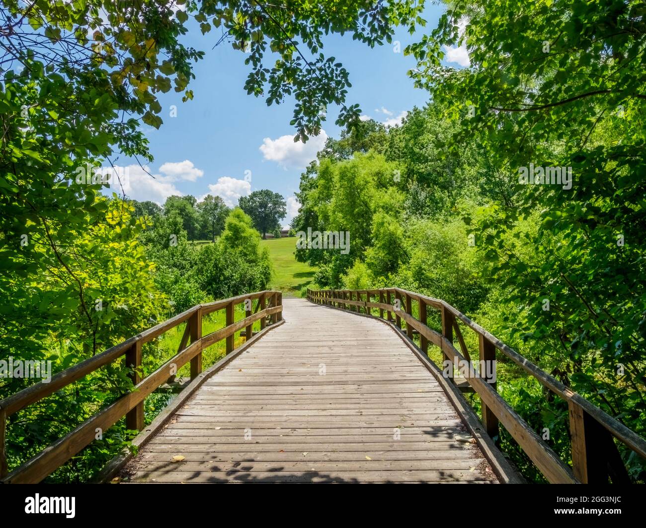 Pont au parc national de Monmouth Battlefield Banque D'Images