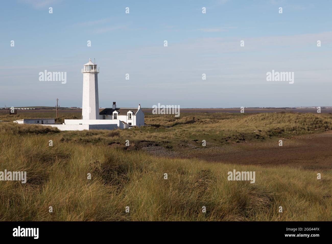 En 2003, le phare de Walney, à l'extrémité sud de l'île Walney, est devenu le dernier à être automatisé au Royaume-Uni Banque D'Images