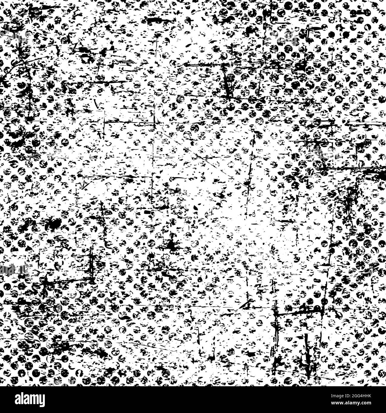 Grunge la texture de recouvrement en pointillés des demi-tons fissurés. Ancien arrière-plan abîmé. Toile de fond vintage avec fissures, taches. Élément de conception sale pour un effet gringeux Illustration de Vecteur