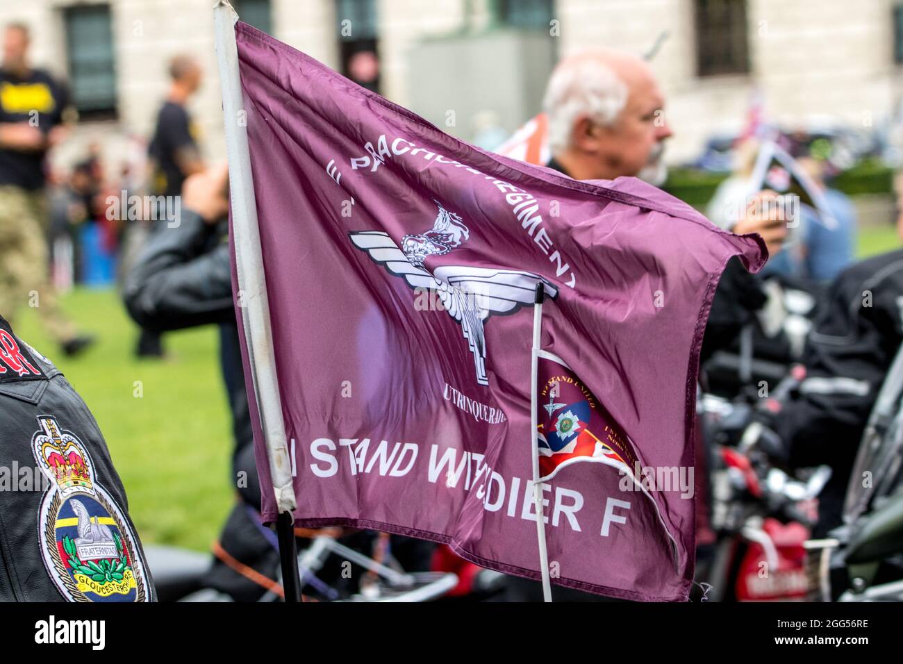 Les vétérans de l'armée britannique protestent à Londres à l'occasion de leur traitement par les gouvernements britanniques successifs et en particulier en ce qui concerne l'Irlande du Nord Banque D'Images