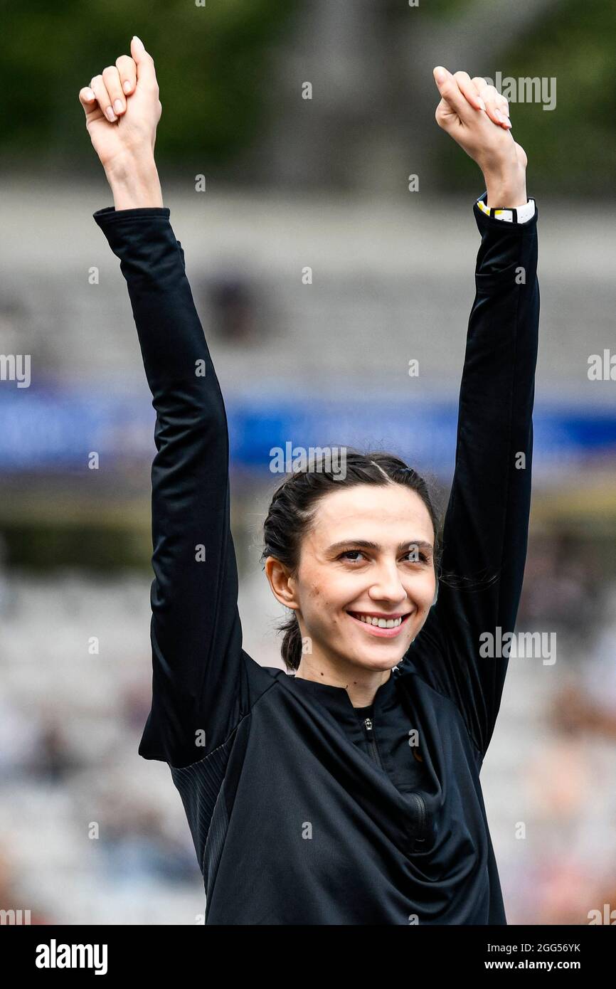 Mariya (Maria) Lasitskene (Women's High Jump) de Russie est en compétition lors de l'IAAF Wanda Diamond League, Meeting de Paris Athletics, le 28 août 2021 au stade de Charlety à Paris, France. Photo de Victor Joly/ABACAPRESS.COM Banque D'Images