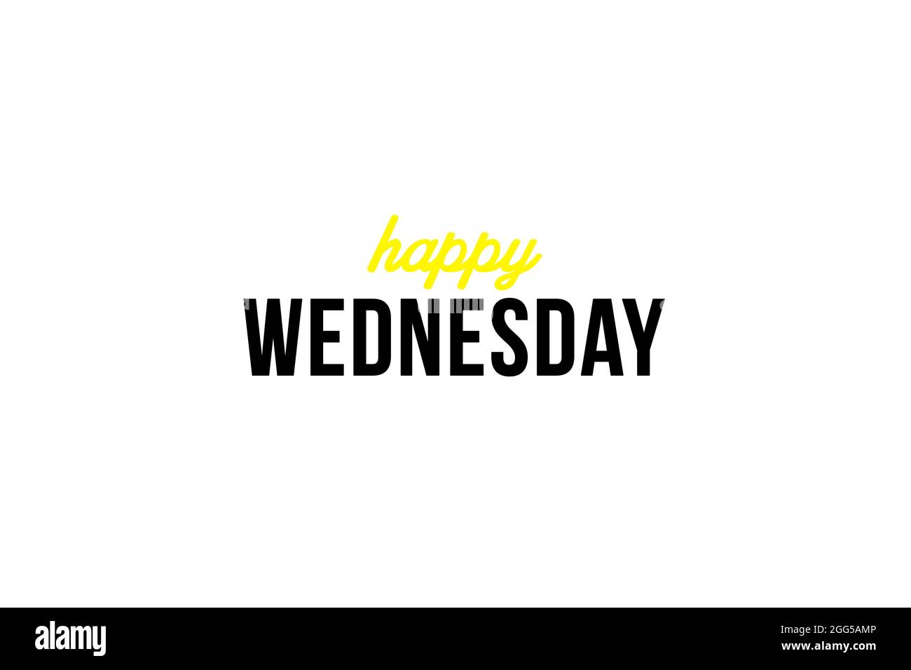 Heureux Mercredi Jour De La Semaine Jour Calendaire Hebdomadaire Sur Fond Blanc Affiche Ou Banniere Citation Inspirante Photo Stock Alamy