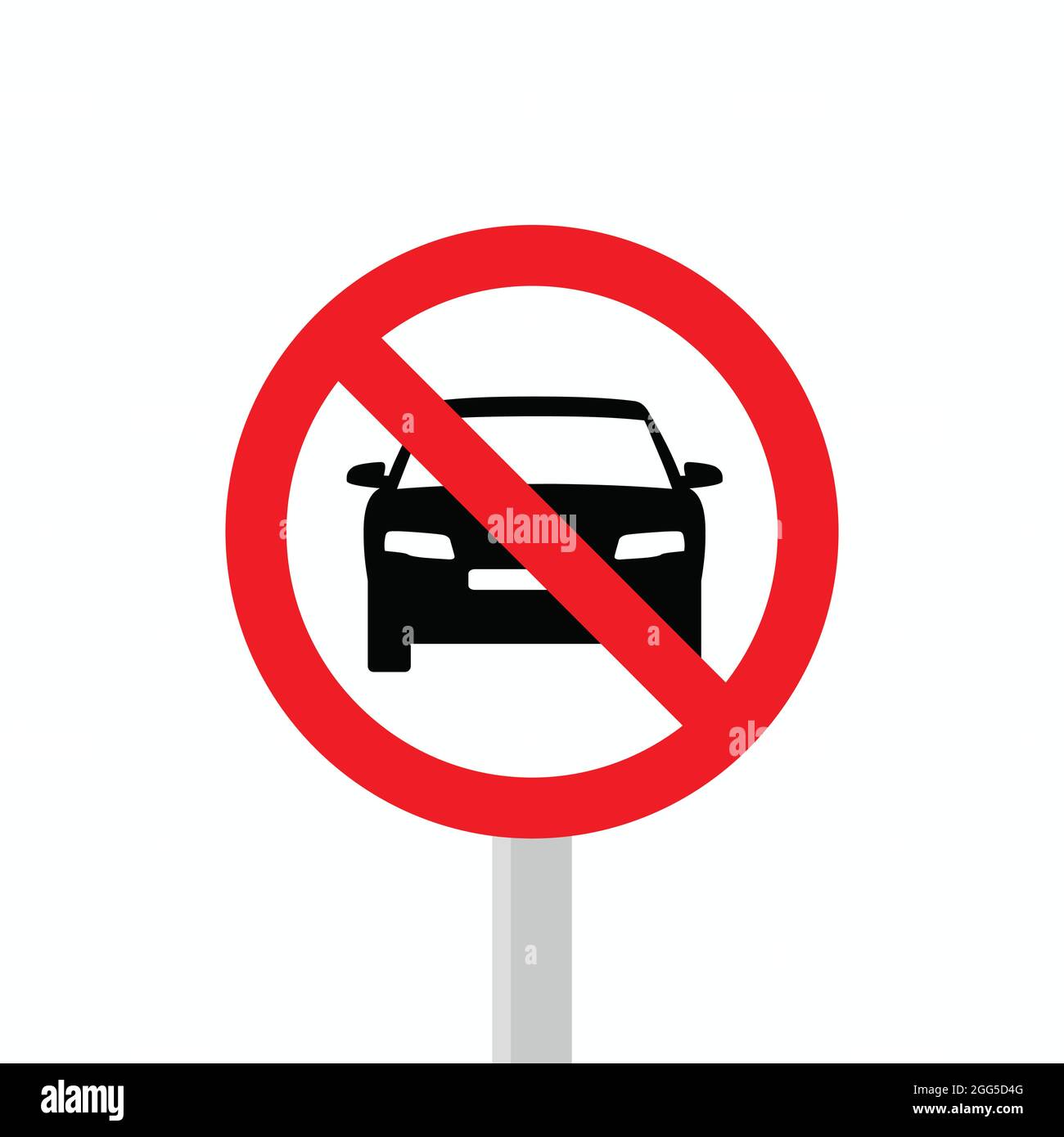 Les panneaux de signalisation routière privés sont interdits. Icône et panneau de signalisation vectoriel. Illustration Illustration de Vecteur
