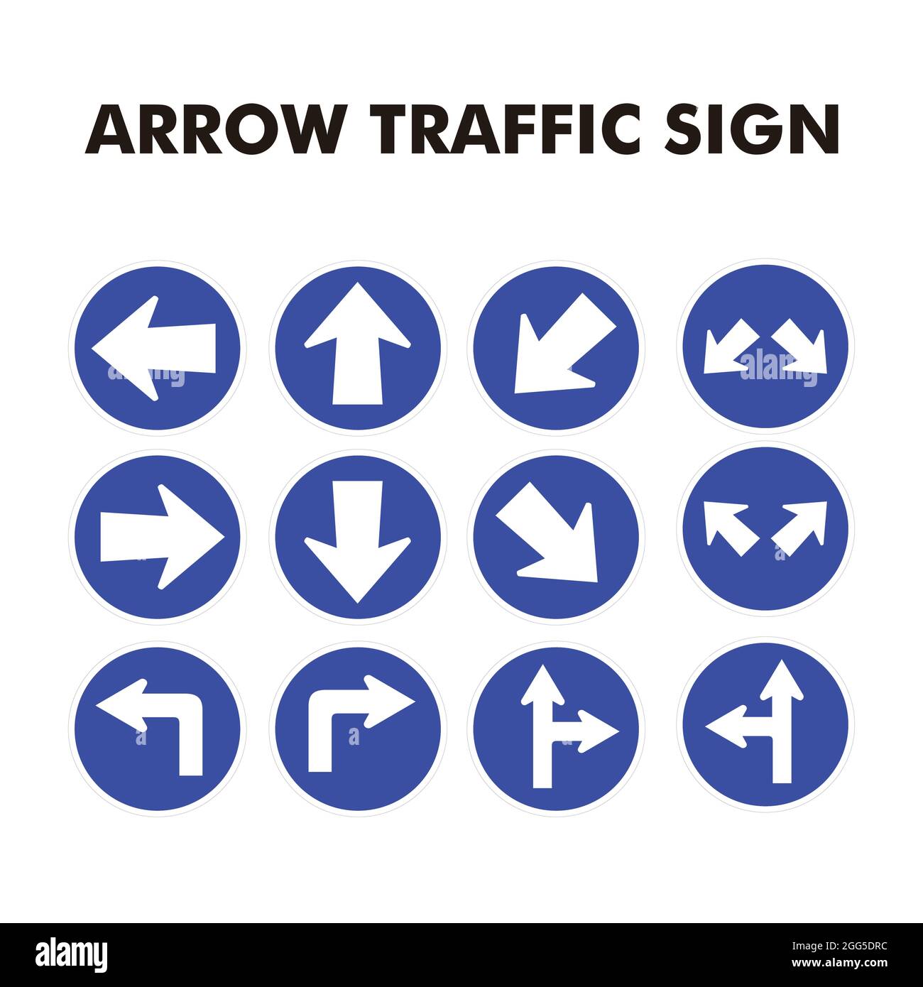 Le panneau de signalisation routière est bleu. Flèche de signalisation  routière. Logo et icône d'indications Image Vectorielle Stock - Alamy
