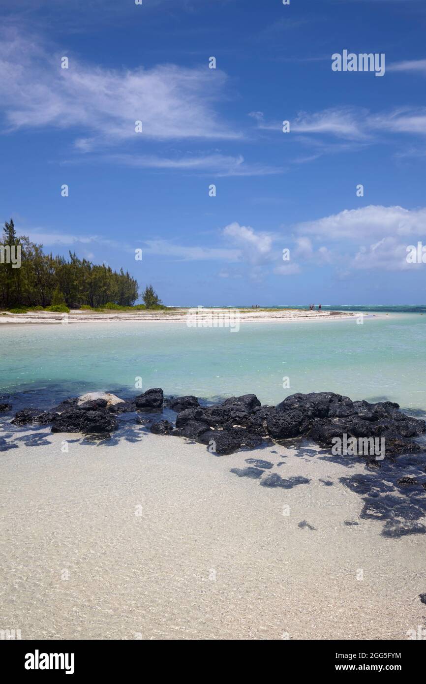 Les plages blanches de l'Ile aux Cerfs, Maurice Photo Stock Alamy