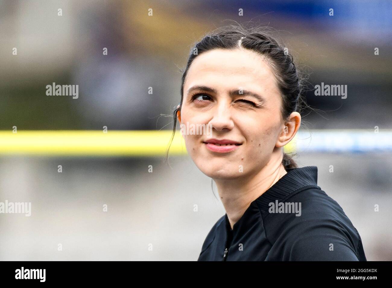 Mariya (Maria) Lasitskene (Women's High Jump) de Russie se rose lors de la ligue de diamants Wanda de l'IAAF, rencontre de Paris Athlétisme le 28 août 2021 au stade de Charlety à Paris, France - photo Victor Joly / DPPI Banque D'Images