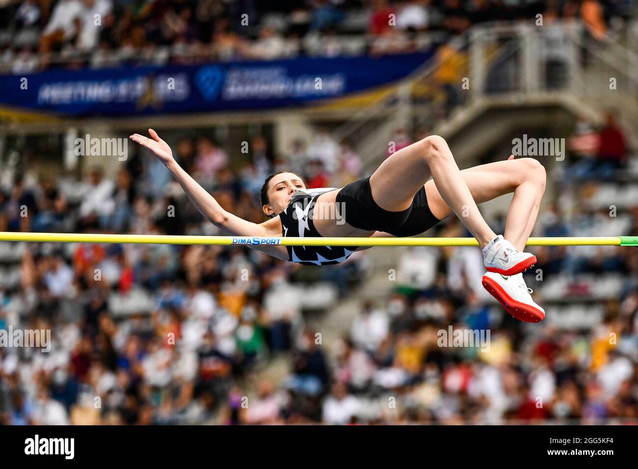 Mariya (Maria) Lasitskene (Women's High Jump) de Russie est en compétition lors de l'IAAF Wanda Diamond League, Meeting de Paris Athletics Event le 28 août 2021 au stade de Charlety à Paris, France - photo Victor Joly / DPPI Banque D'Images