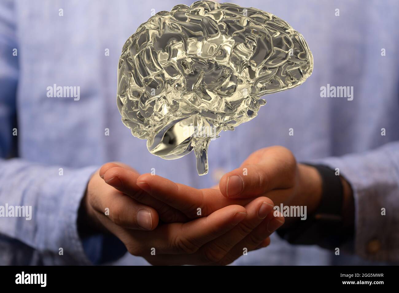 Un concept numérique de l'intelligence artificielle à portée de main Banque D'Images