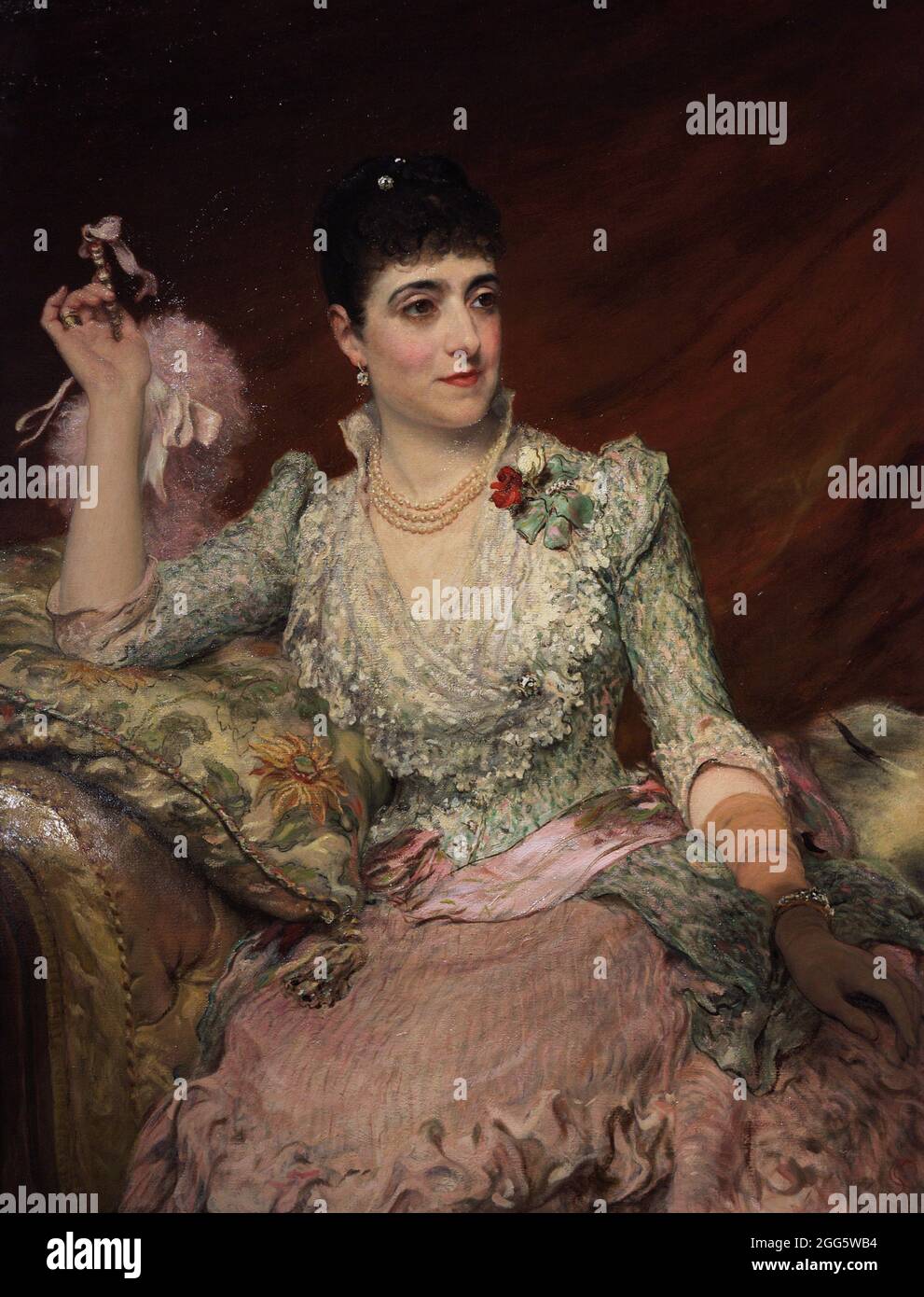 Adelina Patti (1843-1919). Soprano italien. Portrait de James Sant (1820-1916). Huile sur toile (109,9 x 85,1 cm). Exposé en 1886. Galerie nationale de portraits. Londres, Angleterre, Royaume-Uni. Banque D'Images