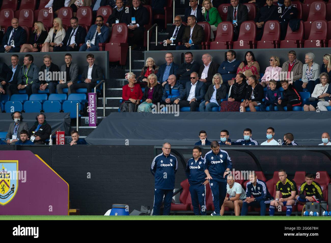 BURNLEY, ROYAUME-UNI. 29 AOÛT Marcelo Bielsa, directeur de Leeds United, lors du match de la Premier League entre Burnley et Leeds United à Turf Moor, Burnley, le dimanche 29 août 2021. (Credit: Pat Scaasi | MI News) Credit: MI News & Sport /Alay Live News Banque D'Images