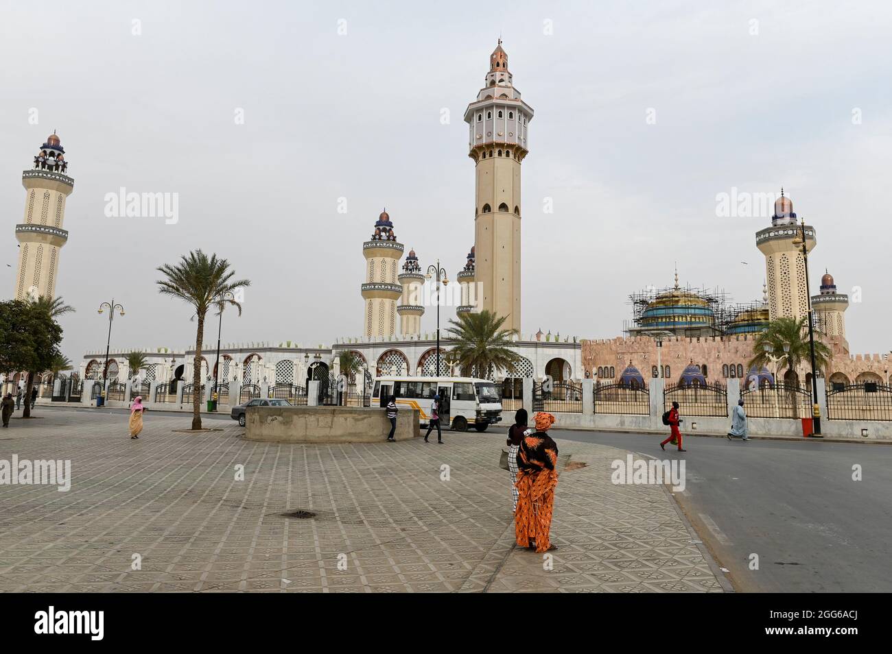 SÉNÉGAL, Touba, Hauptstadt der Bruderschaft der Mouriden, Große Moschee mit sieben Minaretten, das religiöse Zentrum der Murīdīya-Bruderschaft Banque D'Images