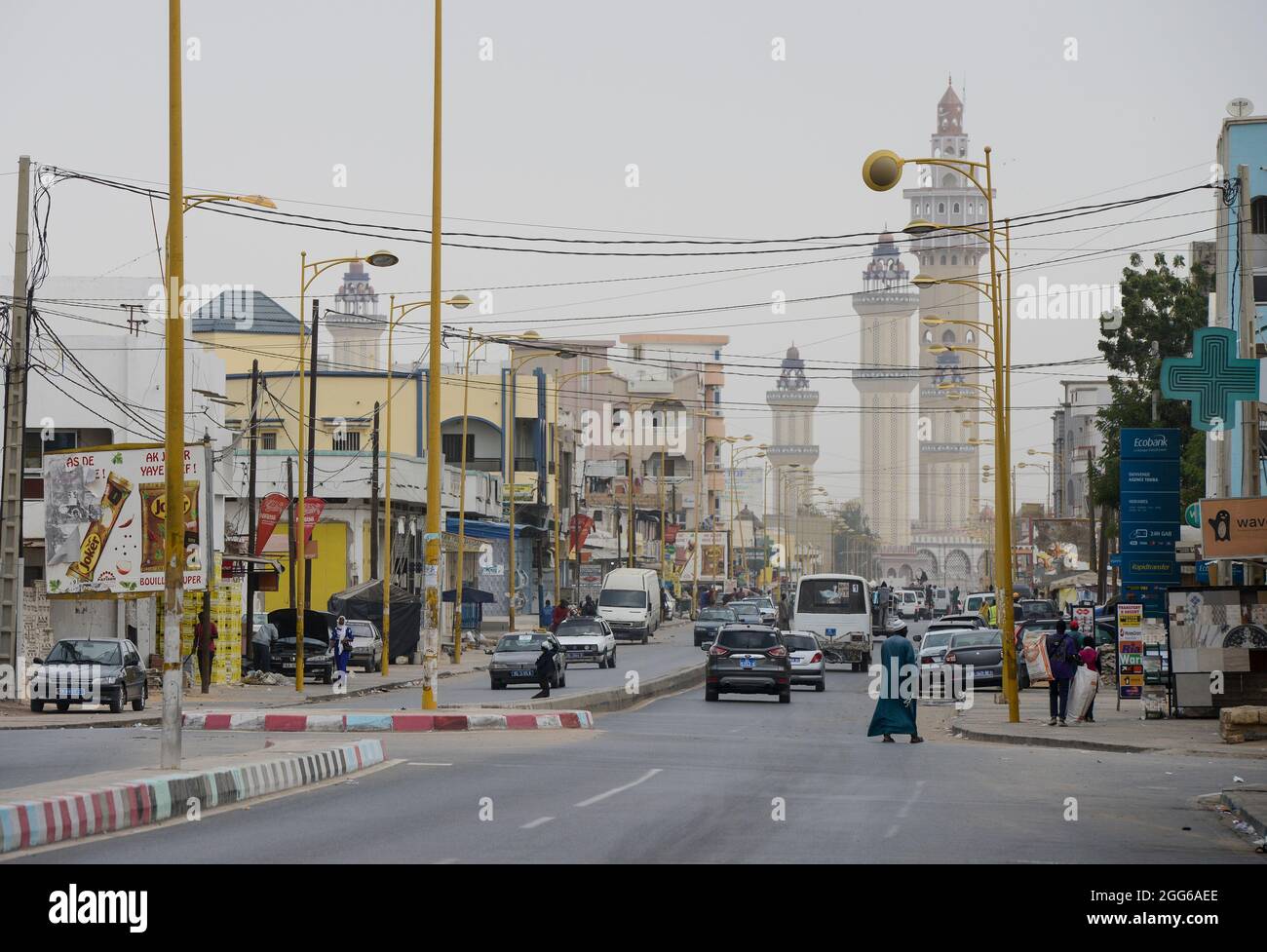 SÉNÉGAL, Touba, Hauptstadt der Bruderschaft der Mouriden, Große Moschee von Touba, das religiöse Zentrum der Murīdīya-Bruderschaft Banque D'Images