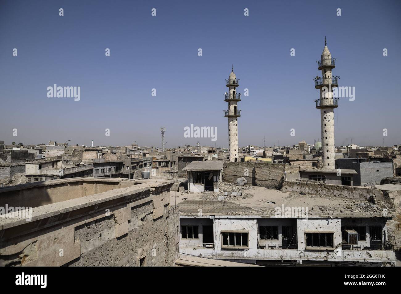 Illustration dans la deuxième ville irakienne de Mossoul, dans la province de Ninive, au nord du pays, le 29 août 2021. Photo par Eliot Blondt/ABACAPRESS.COM. Banque D'Images