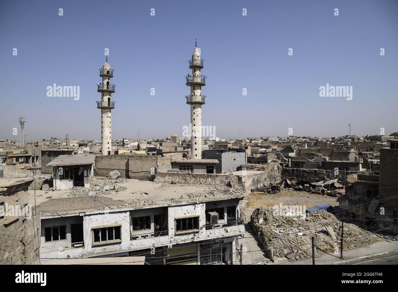 Illustration dans la deuxième ville irakienne de Mossoul, dans la province de Ninive, au nord du pays, le 29 août 2021. Photo par Eliot Blondt/ABACAPRESS.COM. Banque D'Images