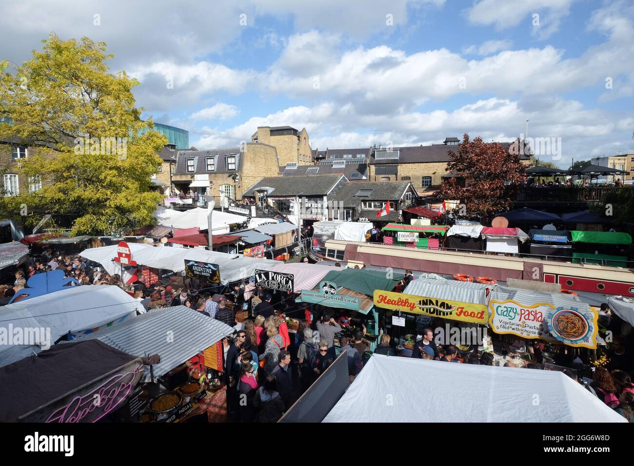 Camden, Londres, Grand Londres, Royaume-Uni, vue sur le marché West Yard de Camden Town Banque D'Images