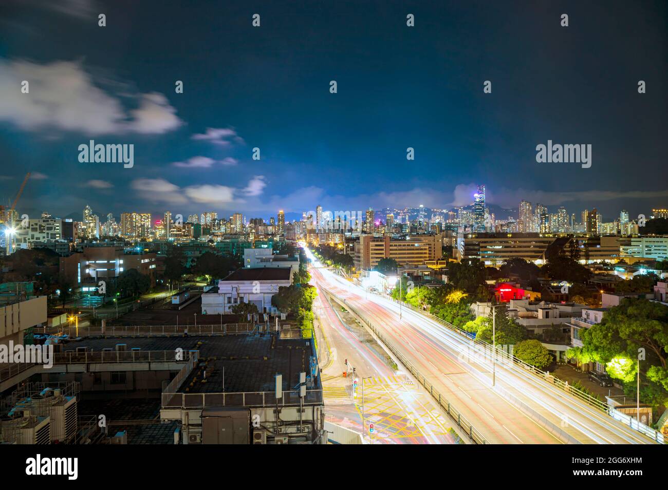 Kowloon Tong est situé au sud de Beacon Hill et au nord de Boundary Street. C'est l'un des quartiers résidentiels les plus chers de Hong Kong Banque D'Images