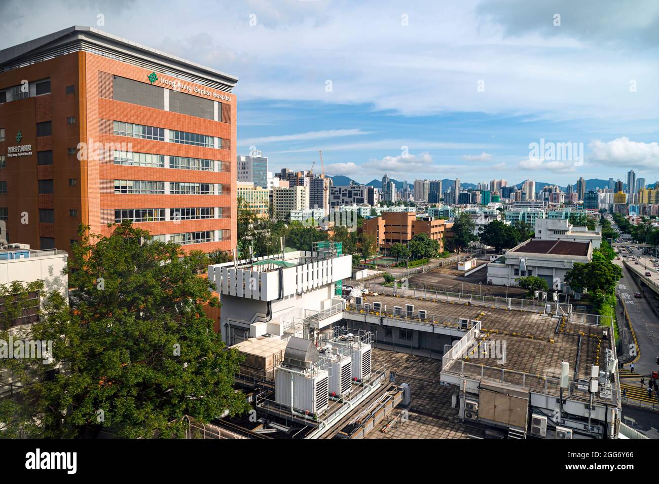 Fondé en 1963, l'hôpital baptiste de Hong Kong est le premier hôpital privé de Hong Kong. Il fournit des services d'hospitalisation et de consultation externe Banque D'Images