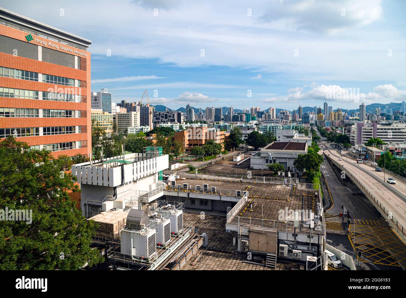Fondé en 1963, l'hôpital baptiste de Hong Kong est le premier hôpital privé de Hong Kong. Il fournit des services d'hospitalisation et de consultation externe Banque D'Images