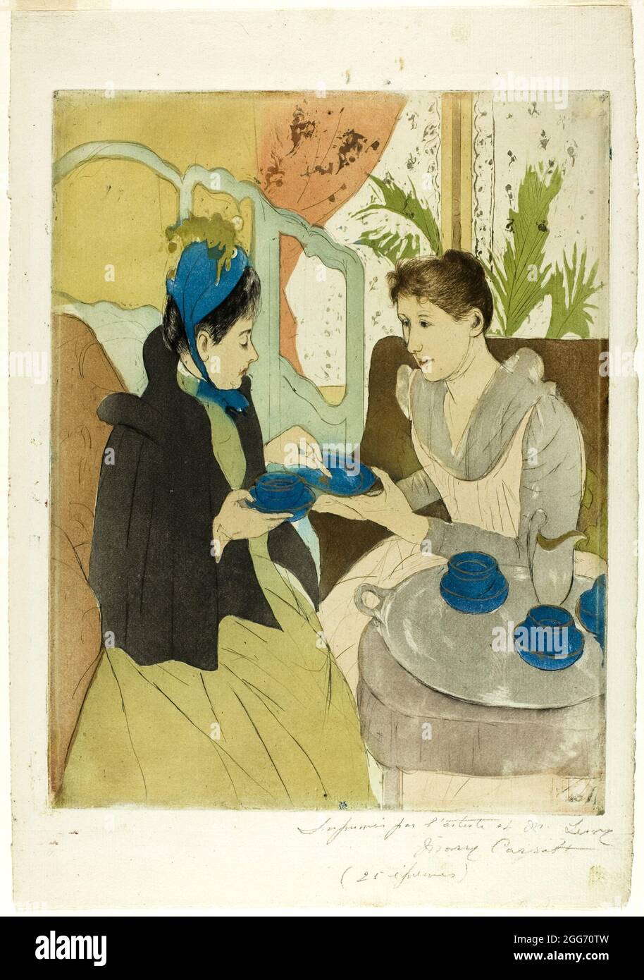 Fête du thé de l'après-midi 1890–91 par Mary Cassatt Banque D'Images