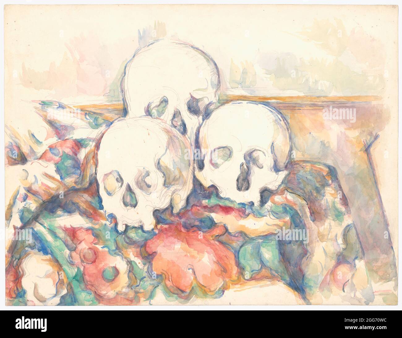 Les trois crânes 1902/06 par Paul Cézanne Banque D'Images
