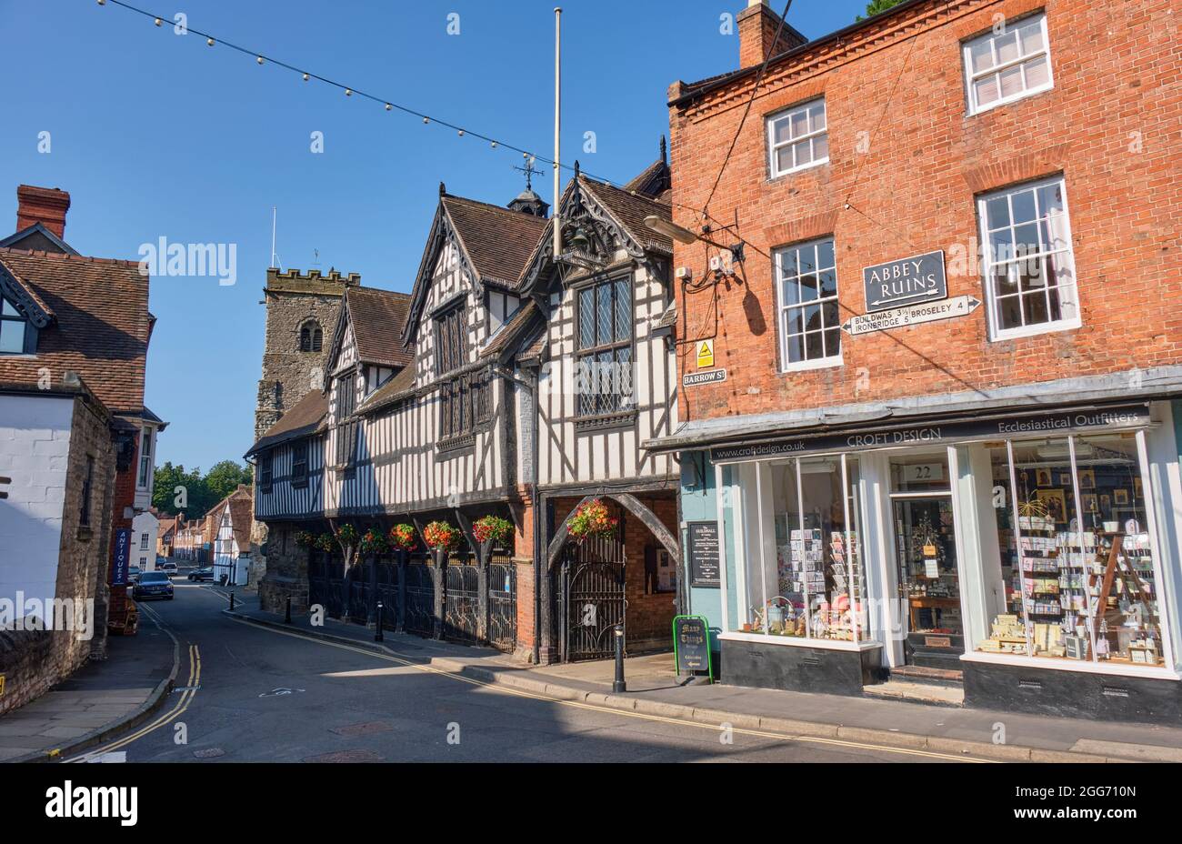 La Guildhall, Much Wenlock, Shropshire Banque D'Images