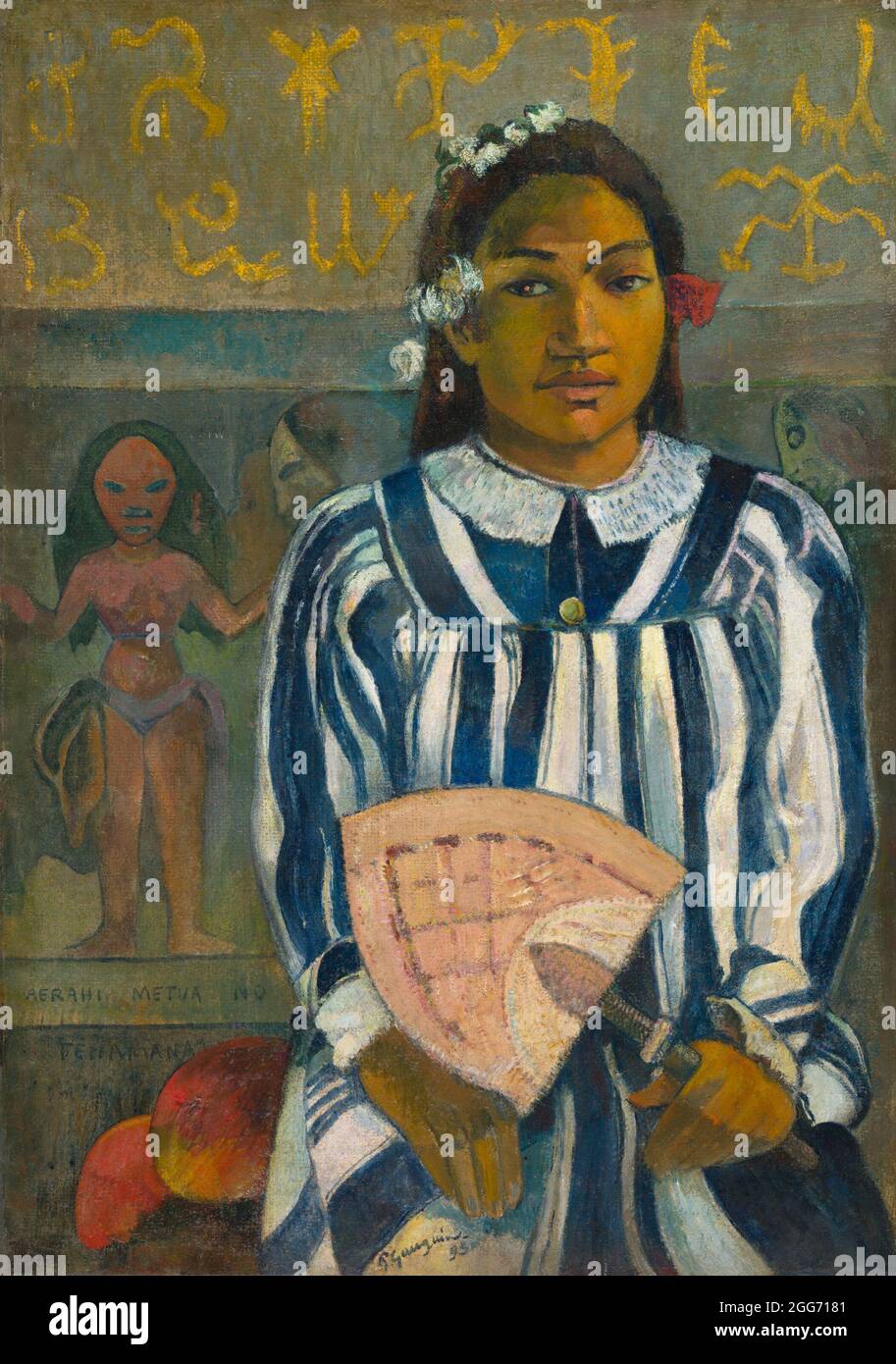 Merahi metua no Tehamana (Tehamana a beaucoup de parents ou les ancêtres de Tehamana) 1893 par Paul Gauguin Banque D'Images