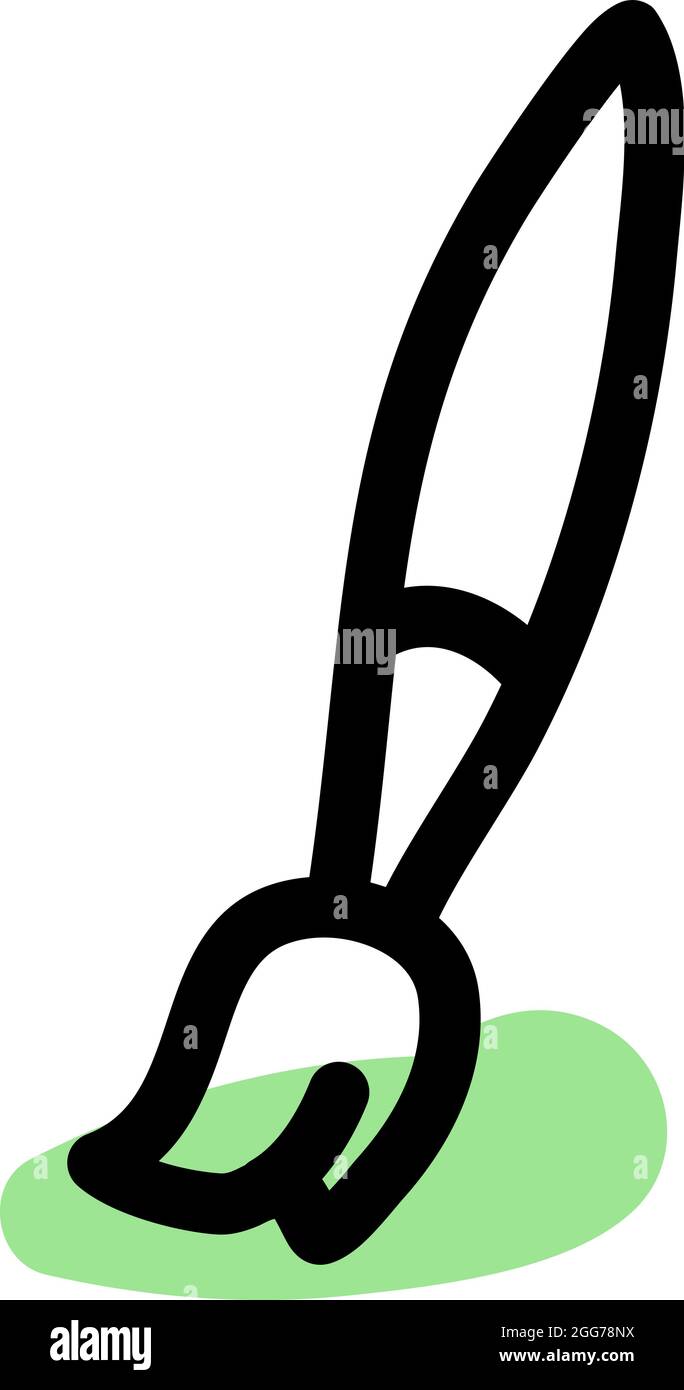 Pinceau à poils de porc, illustration d'icône, vecteur sur fond blanc Illustration de Vecteur