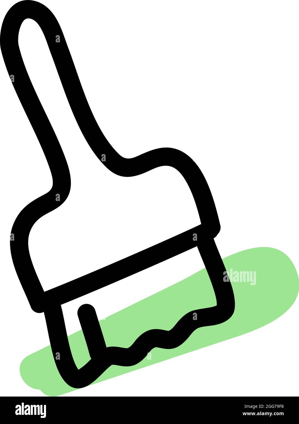 Pinceau acrylique, illustration d'icône, vecteur sur fond blanc Illustration de Vecteur