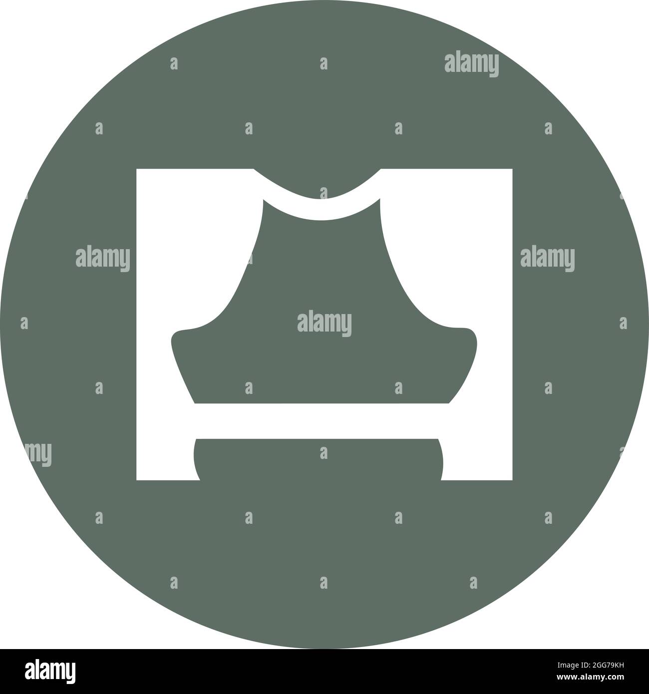 Scène théâtrale, illustration d'icône, vecteur sur fond blanc Illustration de Vecteur