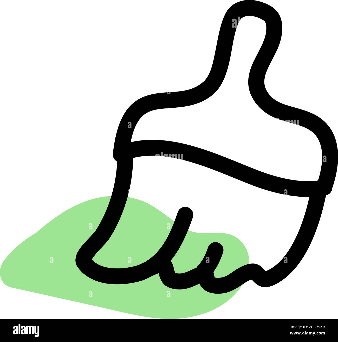 Pinceau pour aquarelle, illustration d'icône, vecteur sur fond blanc Illustration de Vecteur