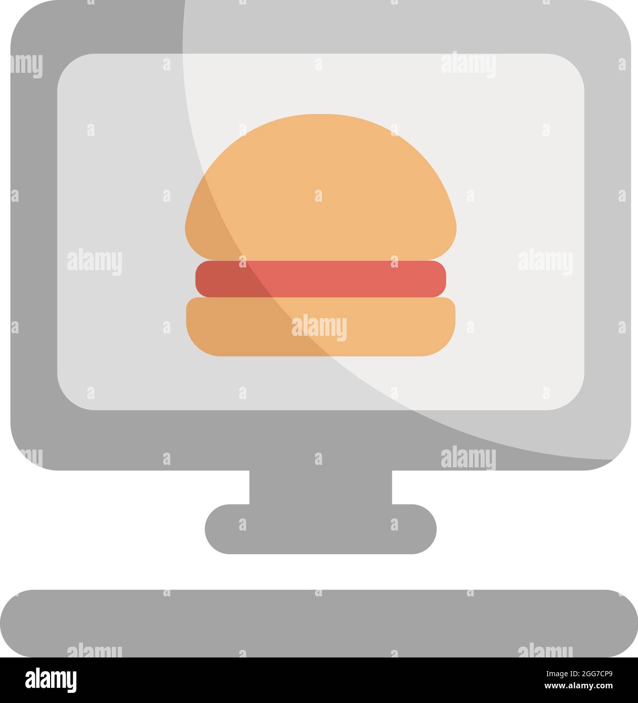 Commande en ligne en un clic, illustration d'icône, vecteur sur fond blanc Illustration de Vecteur