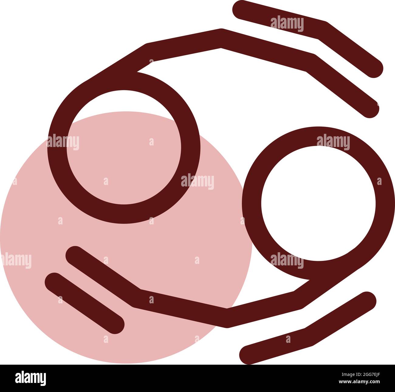 Signe d'horoscope du cancer, illustration d'icône, vecteur sur fond blanc Illustration de Vecteur