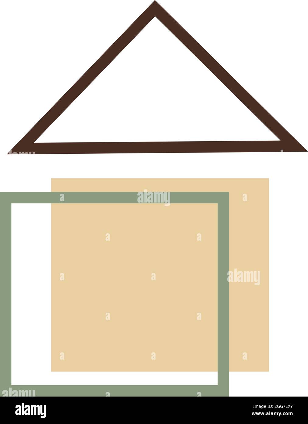 Maison beige, illustration d'icône, vecteur sur fond blanc Illustration de Vecteur