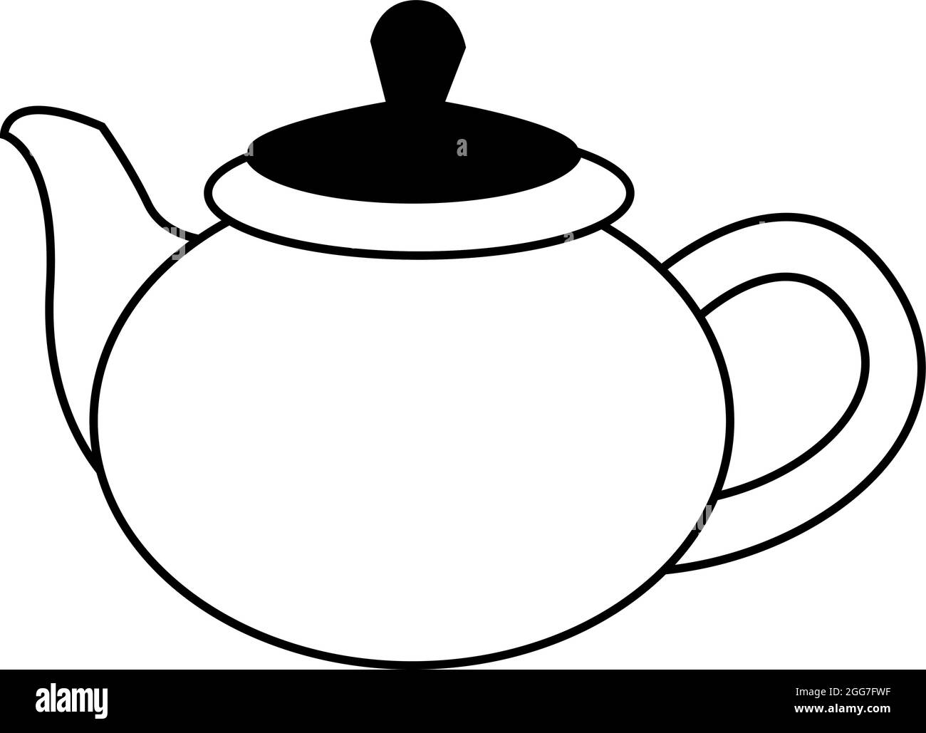 Petite théière, illustration d'icône, vecteur sur fond blanc Illustration de Vecteur