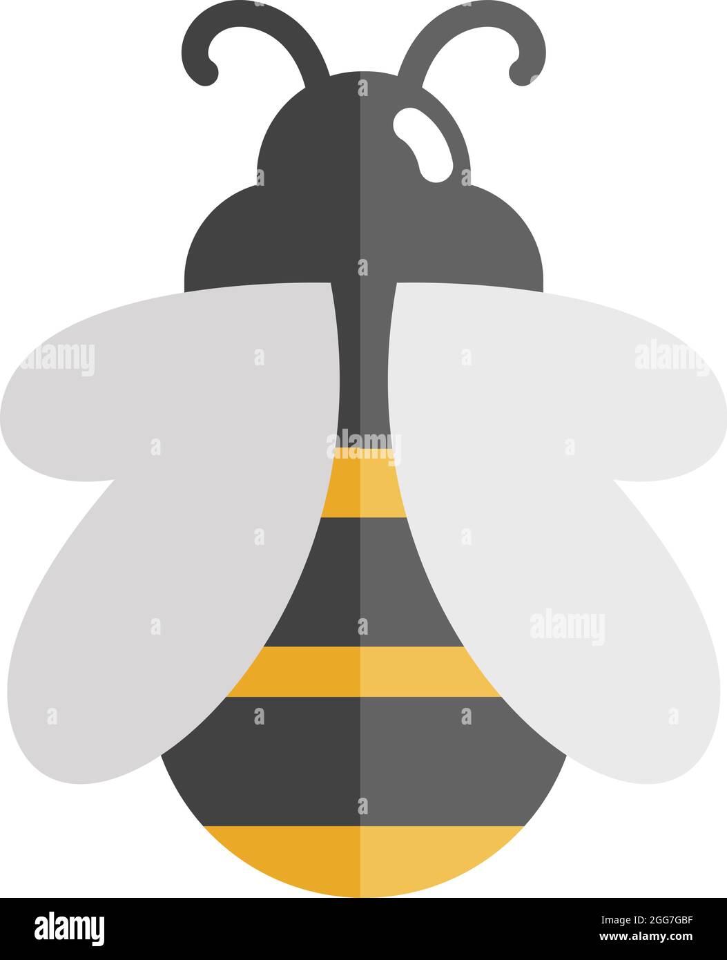 Abeille cultivée, illustration d'icône, vecteur sur fond blanc Illustration de Vecteur