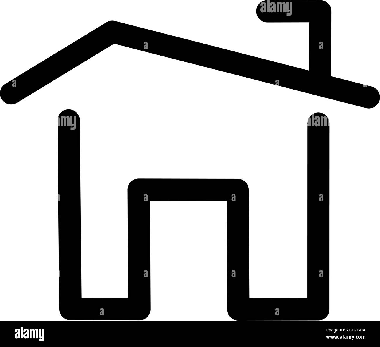 Maison large avec une porte, illustration d'icône, vecteur sur fond blanc Illustration de Vecteur