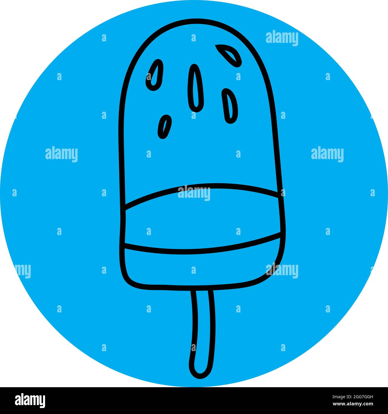 Crème glacée au pistache bleu, illustration d'icône, vecteur sur fond blanc Illustration de Vecteur