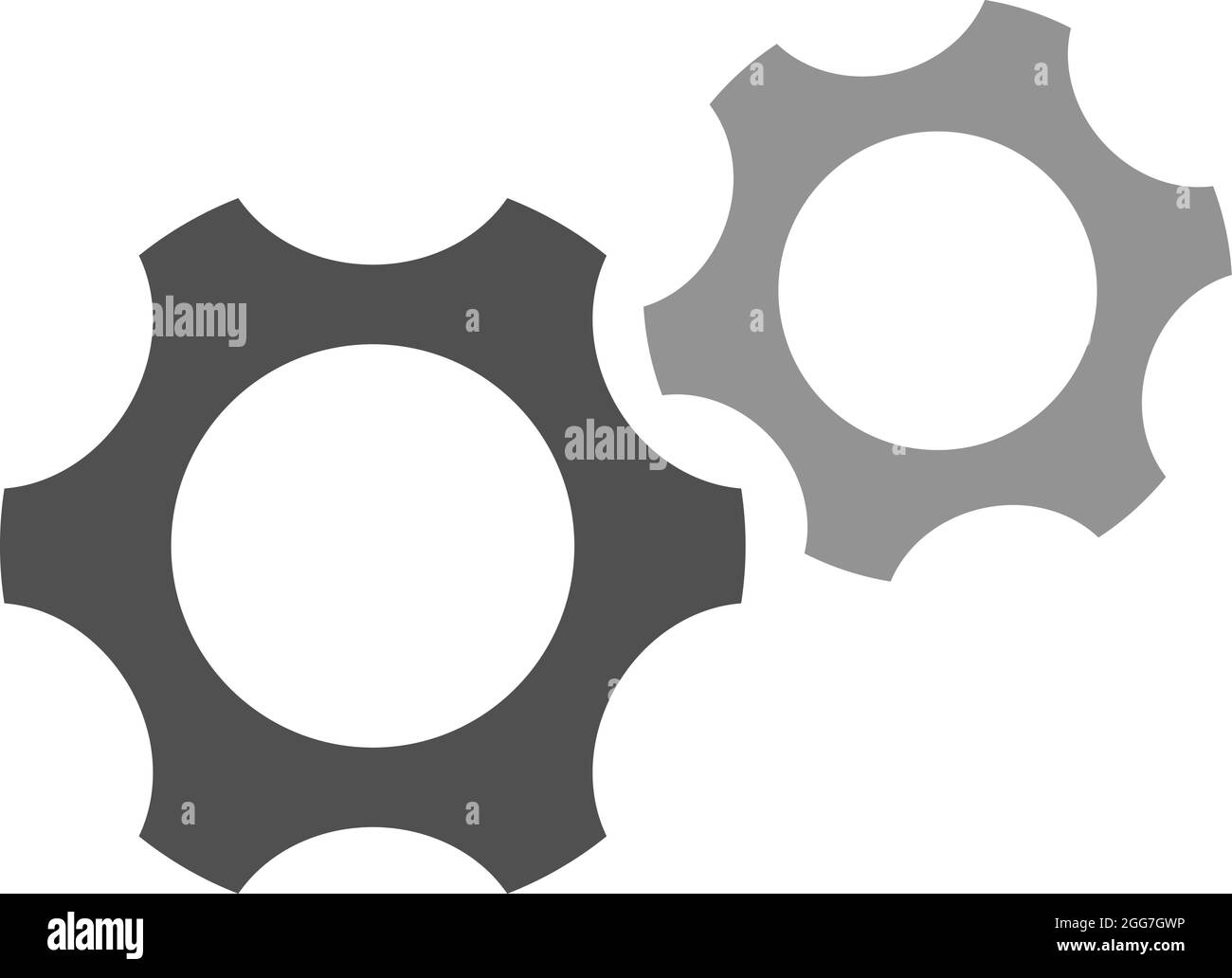Roue dentée, illustration d'icône, vecteur sur fond blanc Illustration de Vecteur