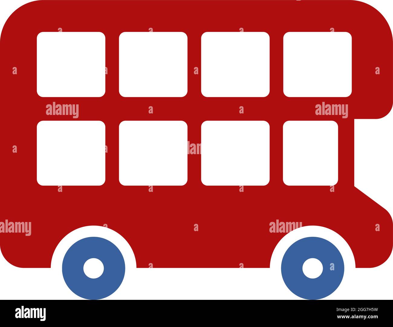 Bus rouge Englands, illustration d'icône, vecteur sur fond blanc Illustration de Vecteur