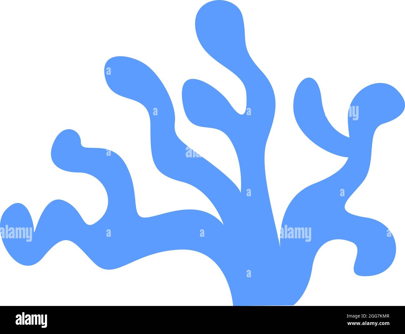 Corail bleu de mer, illustration d'icône, vecteur sur fond blanc Illustration de Vecteur