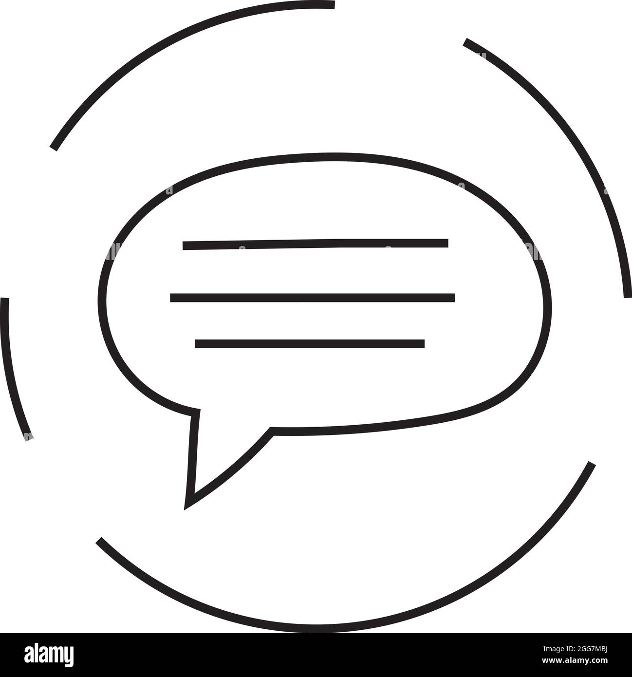 Bulle de courrier, illustration d'icône, vecteur sur fond blanc Illustration de Vecteur