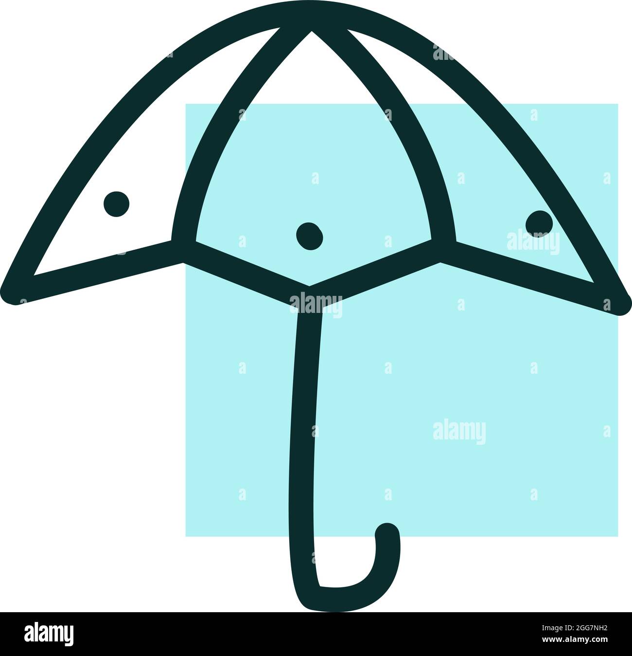 Parapluie artistique, illustration d'icône, vecteur sur fond blanc Illustration de Vecteur