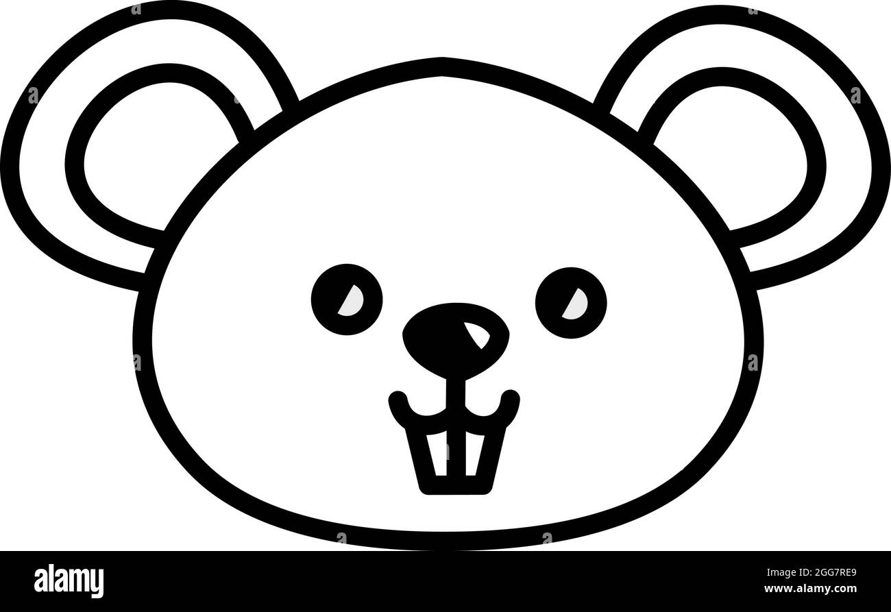 Souris mignonne, illustration, sur fond blanc. Illustration de Vecteur