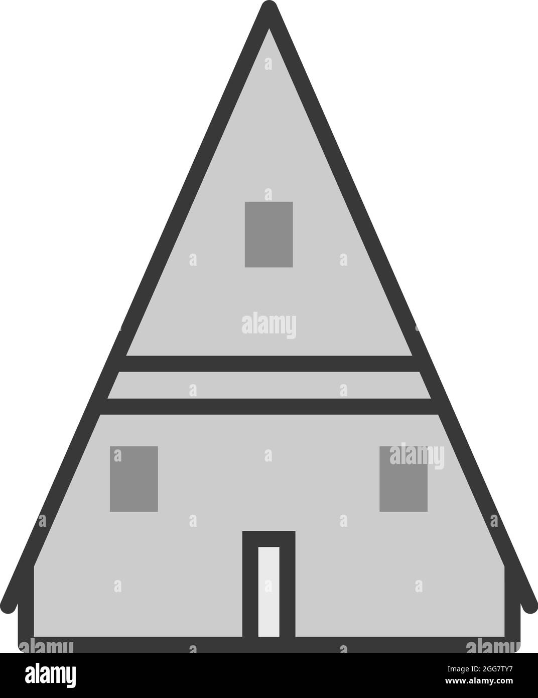 Construction triangulaire, illustration, sur fond blanc. Illustration de Vecteur