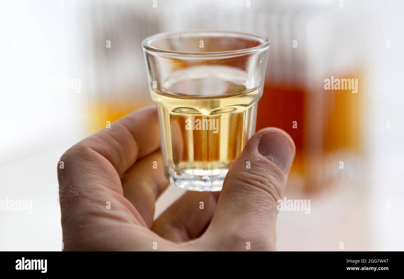 Alcool spiritueux et boissons concept de fond, avec espace de copie Banque D'Images