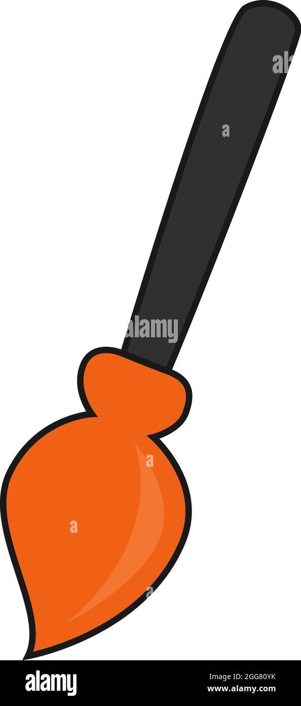 Balai d'Halloween, illustration, sur fond blanc. Illustration de Vecteur