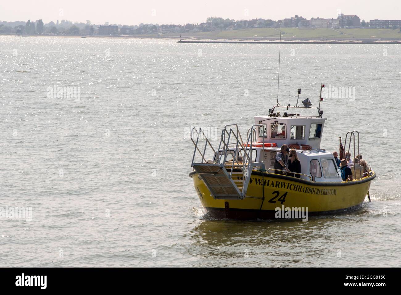 Le ferry de Harwich Harbour débarque à Landguard, Felixstowe Banque D'Images