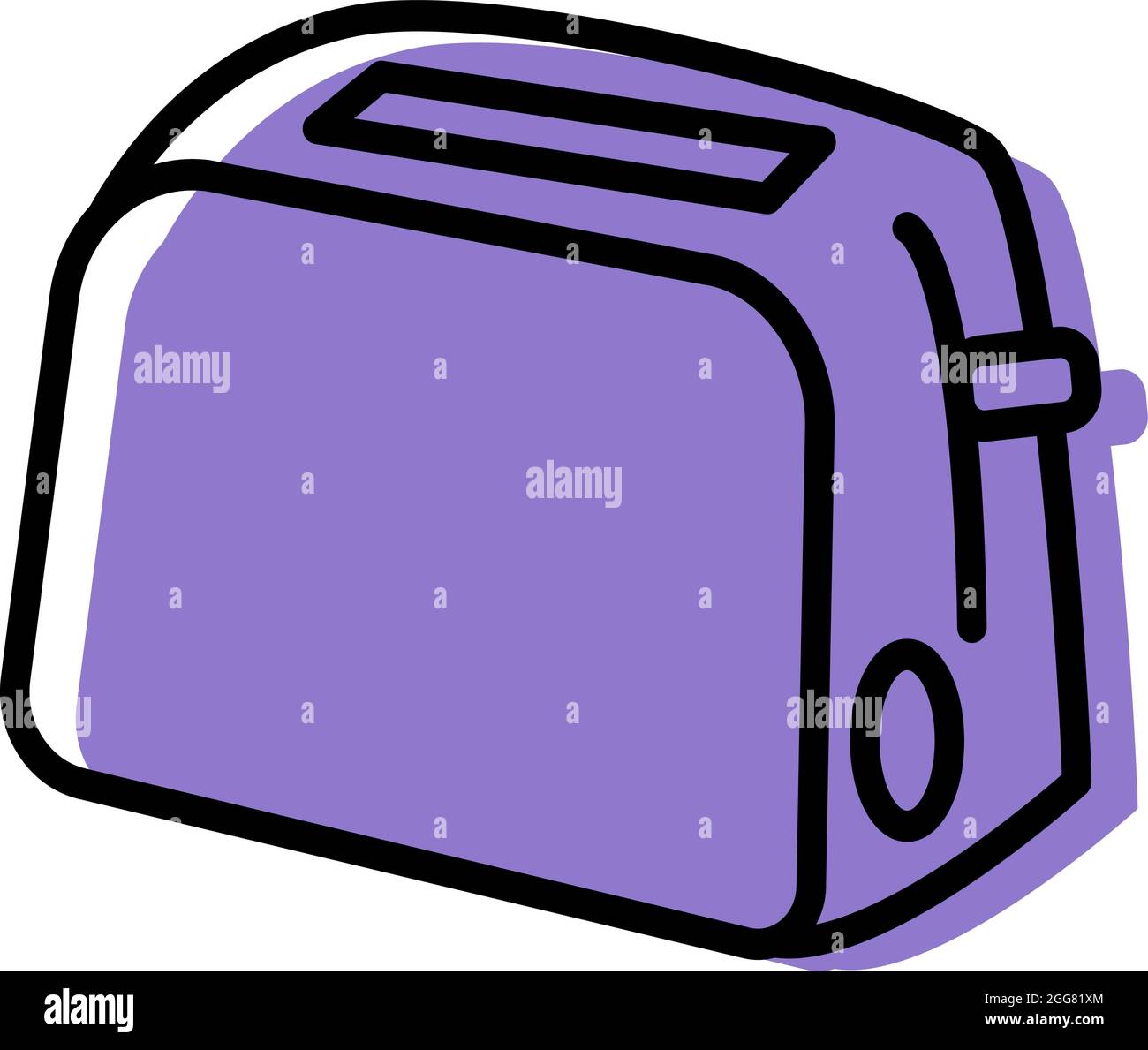 Grille-pain violet, illustration, sur fond blanc Image Vectorielle Stock -  Alamy